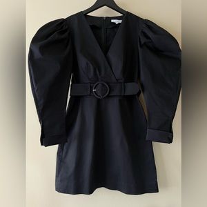 Elegant Black Dress with Belt